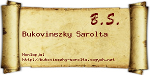 Bukovinszky Sarolta névjegykártya